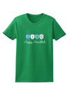 Happy Hanukkah Blue Dreidels Womens Dark T-Shirt-TooLoud-Kelly-Green-X-Small-Davson Sales