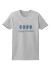 Happy Hanukkah Blue Dreidels Womens T-Shirt-Womens T-Shirt-TooLoud-AshGray-X-Small-Davson Sales