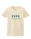 Happy Hanukkah Blue Dreidels Womens T-Shirt-Womens T-Shirt-TooLoud-Natural-X-Small-Davson Sales