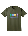 Happy Hanukkah Dreidels Adult Dark T-Shirt-Mens T-Shirt-TooLoud-Military-Green-Small-Davson Sales