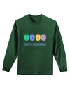 Happy Hanukkah Dreidels Adult Long Sleeve Dark T-Shirt-TooLoud-Dark-Green-Small-Davson Sales