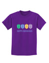 Happy Hanukkah Dreidels Childrens Dark T-Shirt-Childrens T-Shirt-TooLoud-Purple-X-Small-Davson Sales