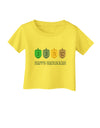 Happy Hanukkah Dreidels Infant T-Shirt-Infant T-Shirt-TooLoud-Yellow-06-Months-Davson Sales