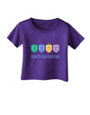 Happy Hanukkah Dreidels Infant T-Shirt Dark-Infant T-Shirt-TooLoud-Purple-06-Months-Davson Sales