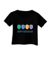 Happy Hanukkah Dreidels Infant T-Shirt Dark-Infant T-Shirt-TooLoud-Black-06-Months-Davson Sales