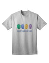 Happy Hanukkah Dreidels - Premium Adult T-Shirt Collection-Mens T-shirts-TooLoud-AshGray-Small-Davson Sales