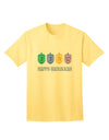 Happy Hanukkah Dreidels - Premium Adult T-Shirt Collection-Mens T-shirts-TooLoud-Yellow-Small-Davson Sales