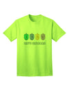 Happy Hanukkah Dreidels - Premium Adult T-Shirt Collection-Mens T-shirts-TooLoud-Neon-Green-Small-Davson Sales