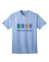 Happy Hanukkah Dreidels - Premium Adult T-Shirt Collection-Mens T-shirts-TooLoud-Light-Blue-Small-Davson Sales