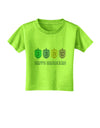 Happy Hanukkah Dreidels Toddler T-Shirt-Toddler T-Shirt-TooLoud-Lime-Green-2T-Davson Sales