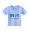 Happy Hanukkah Dreidels Toddler T-Shirt-Toddler T-Shirt-TooLoud-Aquatic-Blue-2T-Davson Sales