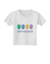 Happy Hanukkah Dreidels Toddler T-Shirt-Toddler T-Shirt-TooLoud-White-2T-Davson Sales