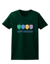 Happy Hanukkah Dreidels Womens Dark T-Shirt-TooLoud-Forest-Green-Small-Davson Sales