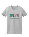 Happy Hanukkah Dreidels Womens T-Shirt-Womens T-Shirt-TooLoud-AshGray-X-Small-Davson Sales