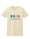 Happy Hanukkah Dreidels Womens T-Shirt-Womens T-Shirt-TooLoud-Natural-X-Small-Davson Sales