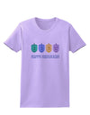 Happy Hanukkah Dreidels Womens T-Shirt-Womens T-Shirt-TooLoud-Lavender-X-Small-Davson Sales