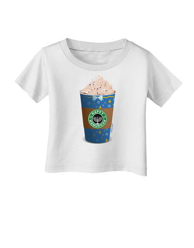 Happy Hanukkah Latte Cup Infant T-Shirt-Infant T-Shirt-TooLoud-White-06-Months-Davson Sales