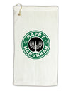 Happy Hanukkah Latte Logo Micro Terry Gromet Golf Towel 16 x 25 inch-Golf Towel-TooLoud-White-Davson Sales