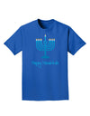 Happy Hanukkah Menorah Adult Dark T-Shirt-Mens T-Shirt-TooLoud-Royal-Blue-Small-Davson Sales