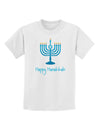 Happy Hanukkah Menorah Childrens T-Shirt-Childrens T-Shirt-TooLoud-White-X-Small-Davson Sales