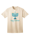 Happy Hanukkah Menorah - Premium Adult T-Shirt for Festive Celebrations-Mens T-shirts-TooLoud-Natural-Small-Davson Sales