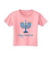 Happy Hanukkah Menorah Toddler T-Shirt-Toddler T-Shirt-TooLoud-Candy-Pink-2T-Davson Sales