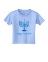 Happy Hanukkah Menorah Toddler T-Shirt-Toddler T-Shirt-TooLoud-Aquatic-Blue-2T-Davson Sales