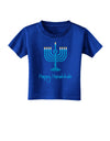 Happy Hanukkah Menorah Toddler T-Shirt Dark-Toddler T-Shirt-TooLoud-Red-2T-Davson Sales