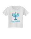 Happy Hanukkah Menorah Toddler T-Shirt-Toddler T-Shirt-TooLoud-White-2T-Davson Sales