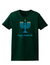 Happy Hanukkah Menorah Womens Dark T-Shirt-TooLoud-Forest-Green-Small-Davson Sales