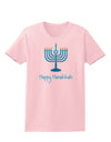 Happy Hanukkah Menorah Womens T-Shirt-Womens T-Shirt-TooLoud-PalePink-X-Small-Davson Sales