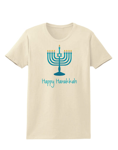 Happy Hanukkah Menorah Womens T-Shirt-Womens T-Shirt-TooLoud-Natural-X-Small-Davson Sales