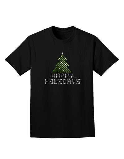 Happy Holidays Sparkles Adult Dark T-Shirt-Mens T-Shirt-TooLoud-Black-Small-Davson Sales