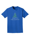 Happy Holidays Sparkles Adult Dark T-Shirt-Mens T-Shirt-TooLoud-Royal-Blue-Small-Davson Sales