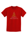 Happy Holidays Sparkles Childrens Dark T-Shirt-Childrens T-Shirt-TooLoud-Red-X-Small-Davson Sales