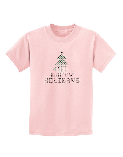 Happy Holidays Sparkles Childrens T-Shirt-Childrens T-Shirt-TooLoud-PalePink-X-Small-Davson Sales