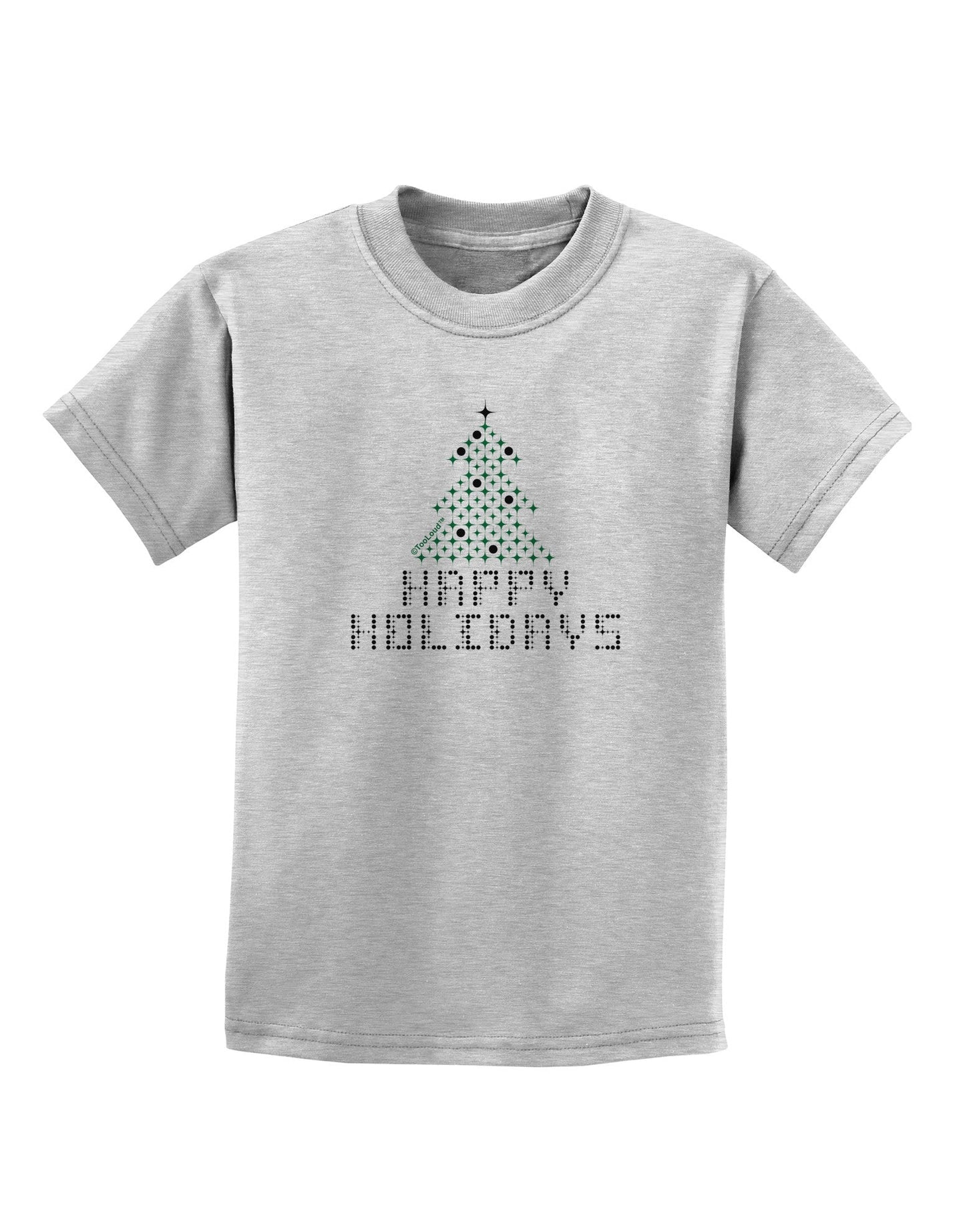 Happy Holidays Sparkles Childrens T-Shirt-Childrens T-Shirt-TooLoud-AshGray-X-Small-Davson Sales
