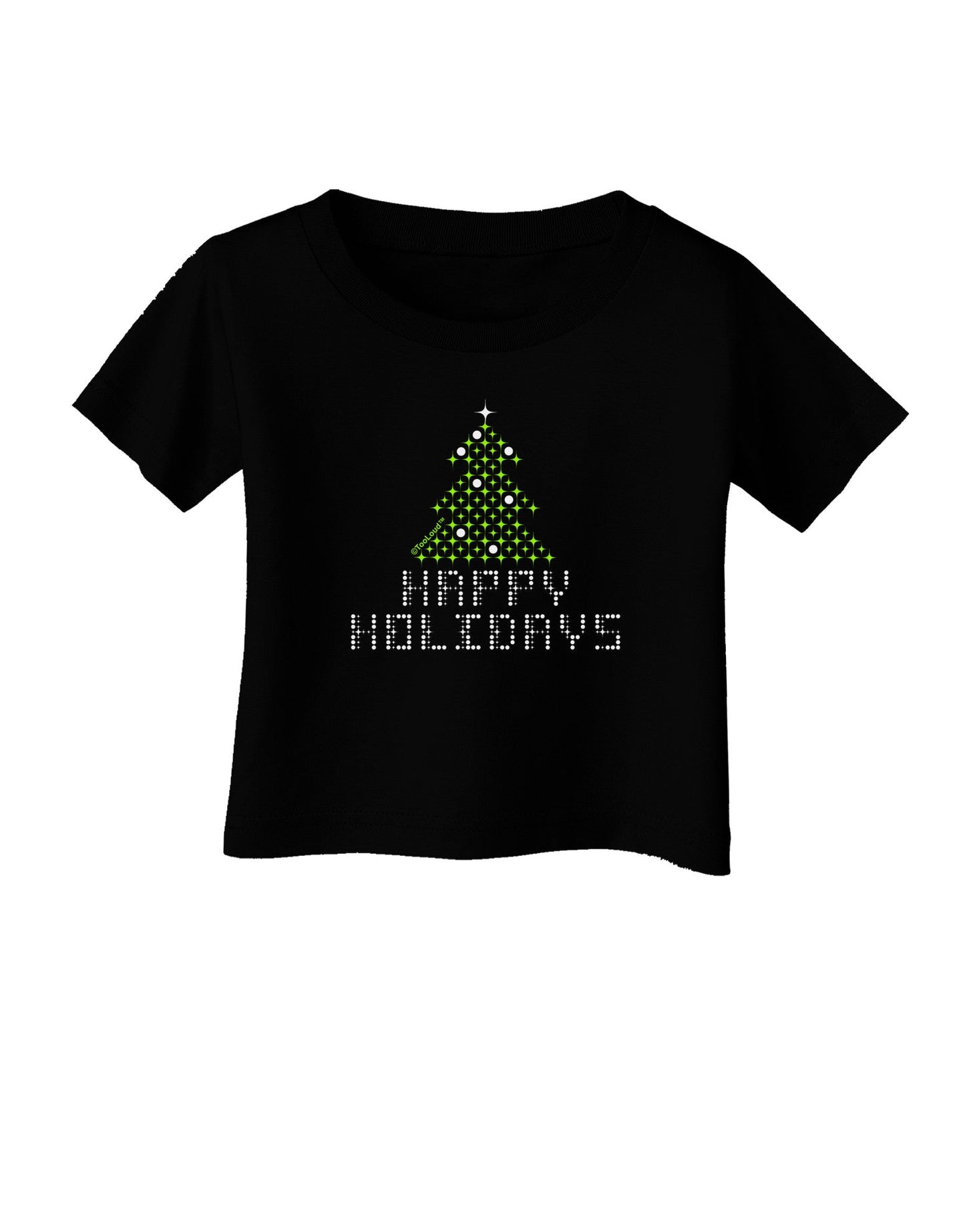 Happy Holidays Sparkles Infant T-Shirt Dark-Infant T-Shirt-TooLoud-Black-06-Months-Davson Sales