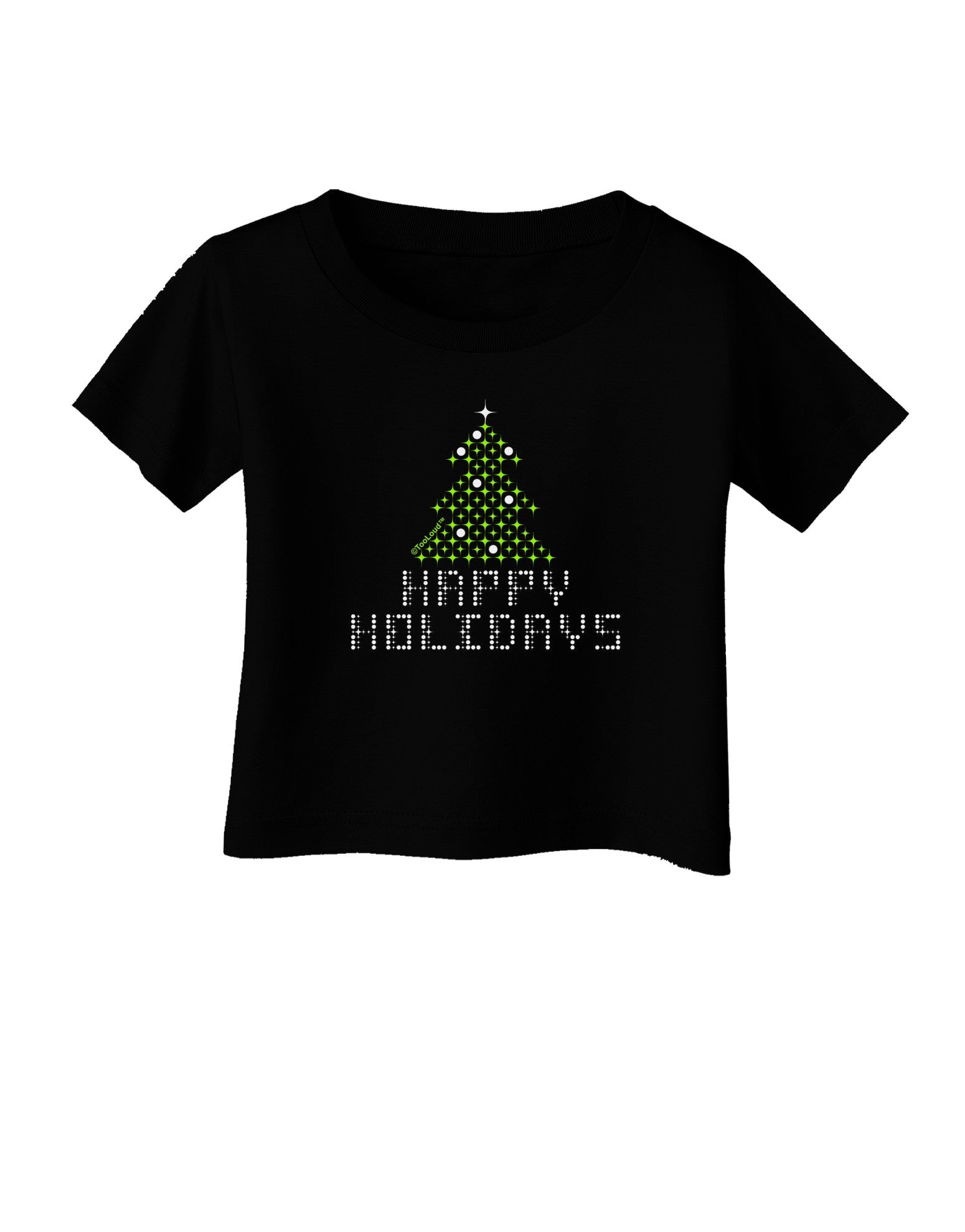 Happy Holidays Sparkles Infant T-Shirt Dark-Infant T-Shirt-TooLoud-Black-06-Months-Davson Sales