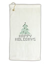 Happy Holidays Sparkles Micro Terry Gromet Golf Towel 16 x 25 inch-Golf Towel-TooLoud-White-Davson Sales