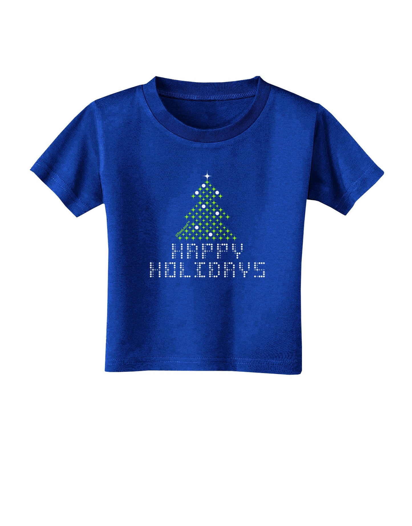 Happy Holidays Sparkles Toddler T-Shirt Dark-Toddler T-Shirt-TooLoud-Royal-Blue-2T-Davson Sales