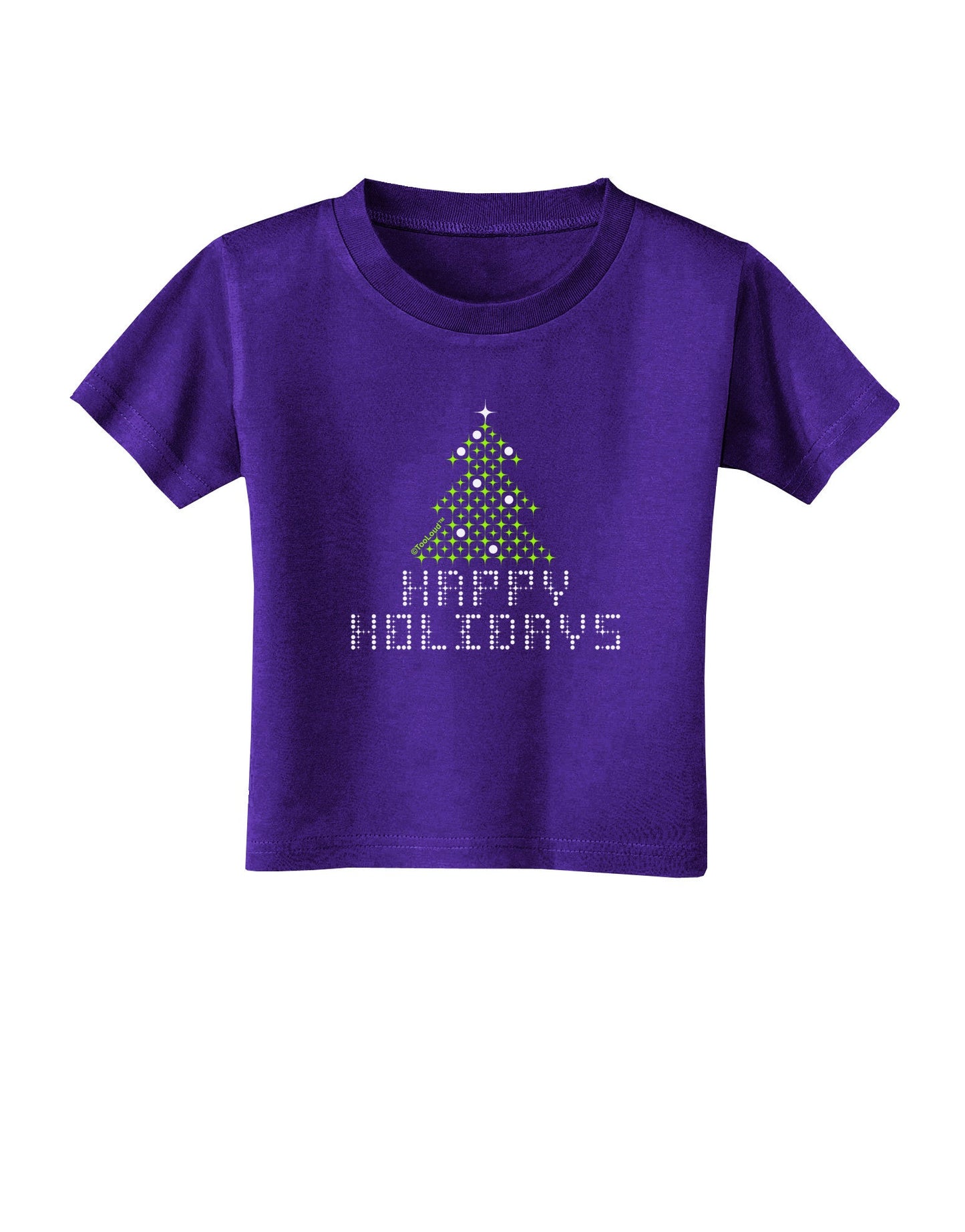 Happy Holidays Sparkles Toddler T-Shirt Dark-Toddler T-Shirt-TooLoud-Purple-2T-Davson Sales