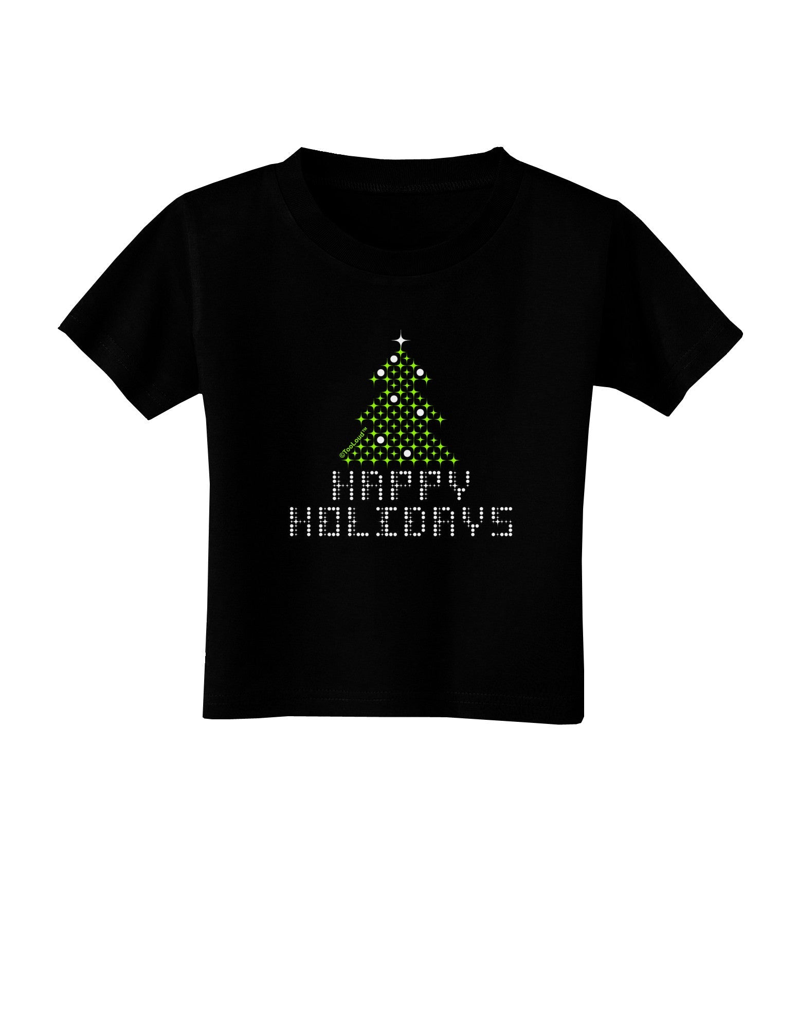 Happy Holidays Sparkles Toddler T-Shirt Dark-Toddler T-Shirt-TooLoud-Black-2T-Davson Sales