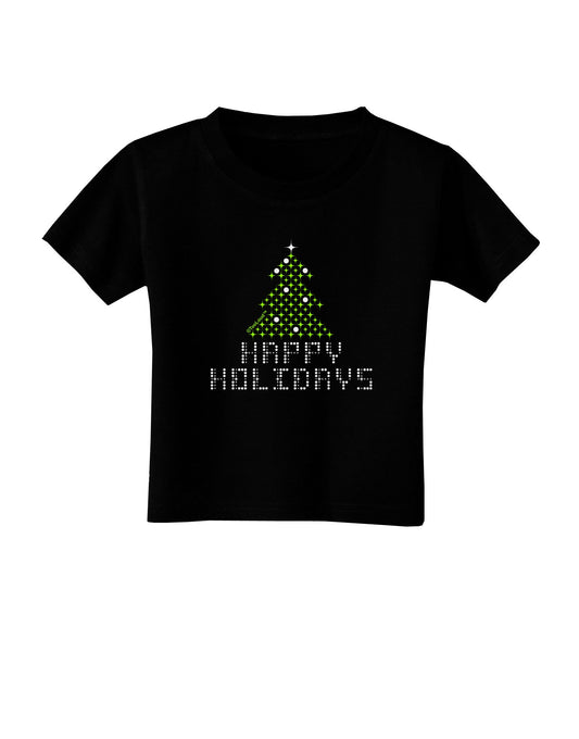 Happy Holidays Sparkles Toddler T-Shirt Dark-Toddler T-Shirt-TooLoud-Black-2T-Davson Sales