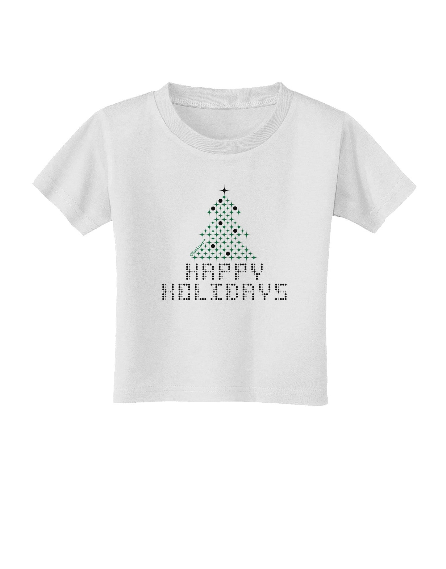 Happy Holidays Sparkles Toddler T-Shirt-Toddler T-Shirt-TooLoud-White-2T-Davson Sales