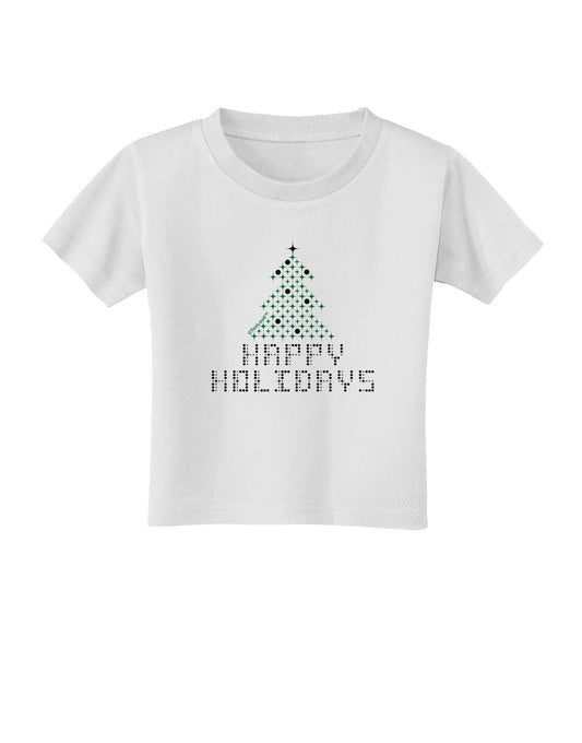 Happy Holidays Sparkles Toddler T-Shirt-Toddler T-Shirt-TooLoud-White-2T-Davson Sales