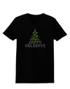 Happy Holidays Sparkles Womens Dark T-Shirt-TooLoud-Black-X-Small-Davson Sales