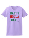 Happy Holla Days - Red and Green Womens T-Shirt by TooLoud-Womens T-Shirt-TooLoud-Lavender-X-Small-Davson Sales