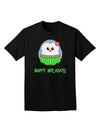 Happy Huladays Christmas Penguin - Red and Green Adult Dark T-Shirt-Mens T-Shirt-TooLoud-Black-Small-Davson Sales