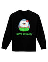 Happy Huladays Christmas Penguin - Red and Green Adult Long Sleeve Dark T-Shirt-TooLoud-Black-Small-Davson Sales